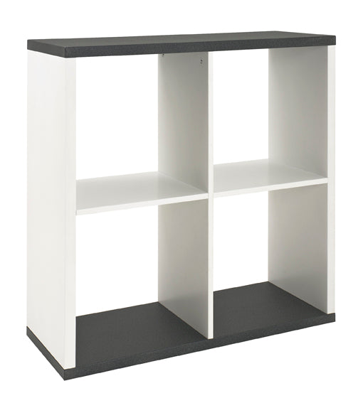 Haku Standregal mit 4 Fächern in Granitoptik und Weiß, modern