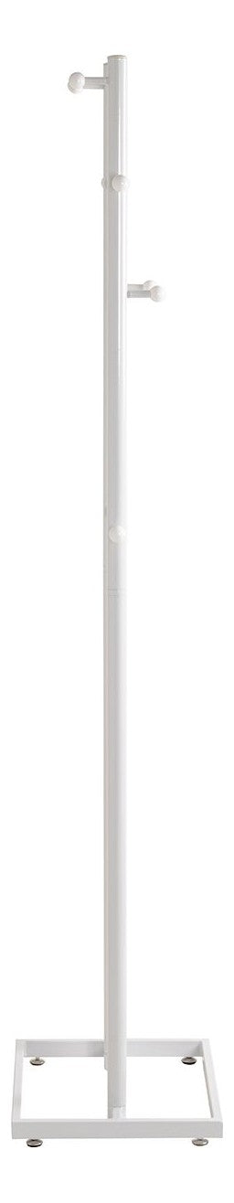Haku Garderobenständer mit 8 Haken, weißes Stahlrohr, modern
