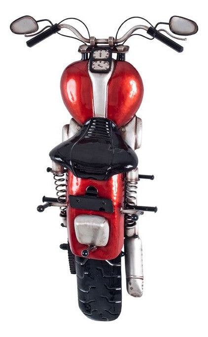Wandgarderobe Motorrad im Industrial-Stil, 3 Haken, schwarz-kupfer – Ansicht 1
