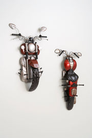 Wandgarderobe Motorrad im Industrial-Stil, 3 Haken, schwarz-kupfer – Ansicht 2