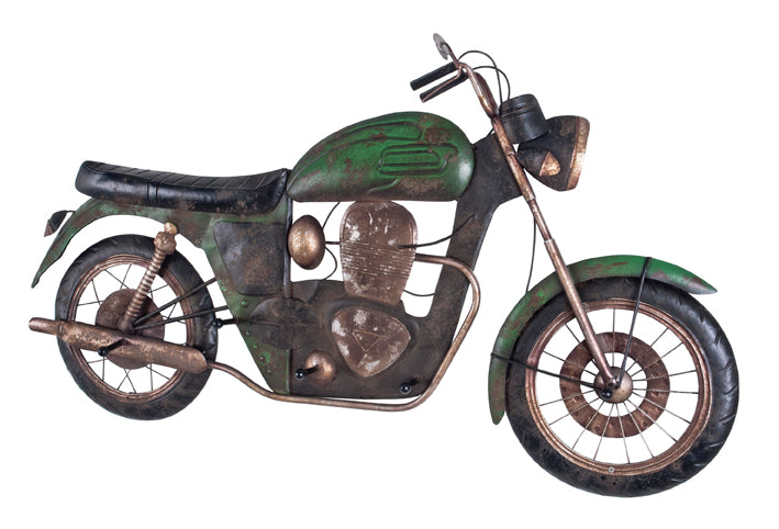 Wandgarderobe Motorrad, Metall in Vintage-Optik, 5 Haken – Ansicht 1