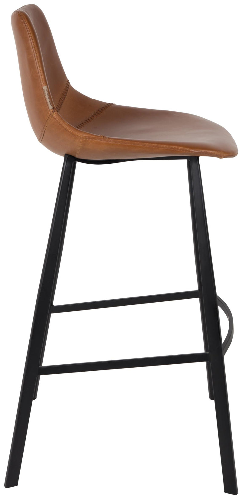 Barhocker Franky im 2er-Set, Braun aus Kunstleder von Dutchbone