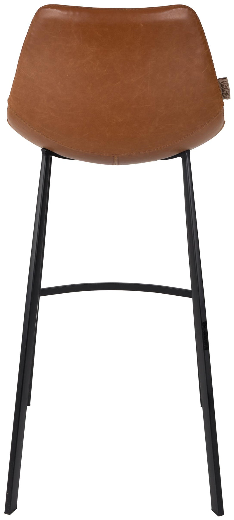 Barhocker Franky im 2er-Set, Braun aus Kunstleder von Dutchbone