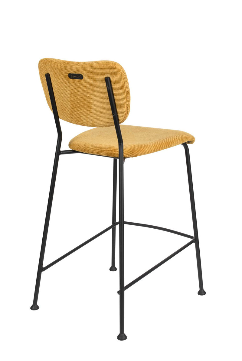 Barhocker Benson im 2er-Set, Ocker mit Stahlgestell von Zuiver