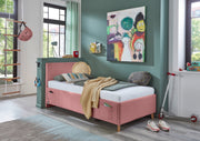 Jugendbett Cool mit USB-Anschluss & Betttaschen, Polsterbett in Rosé – Ansicht 1