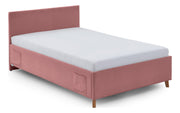 Jugendbett Cool mit USB-Anschluss & Betttaschen, Polsterbett in Rosé – Ansicht 4