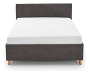 Jugendbett Cool mit USB-Anschluss & Betttaschen, Polsterbett in Anthrazit – Ansicht 4