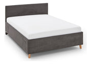 Jugendbett Cool mit USB-Anschluss & Betttaschen, Polsterbett in Anthrazit – Ansicht 8