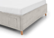 Jugendbett Cool mit USB-Anschluss & Betttaschen, Polsterbett in Cremeweiß – Ansicht 12