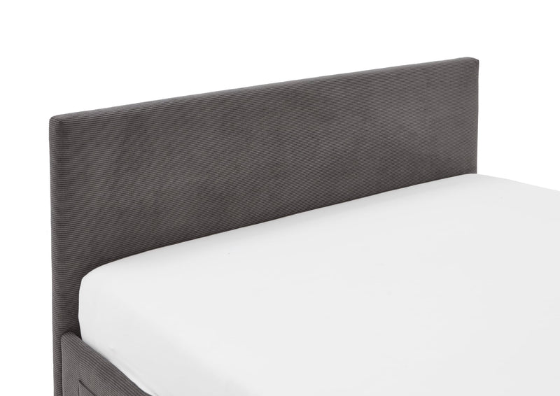Jugendbett Cool mit USB-Anschluss & Betttaschen, Polsterbett in Anthrazit – Ansicht 17