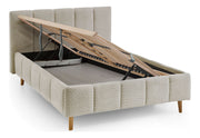 Polsterbett Alva mit Bettkasten und Federholzrahmen in Creme – Ansicht 44