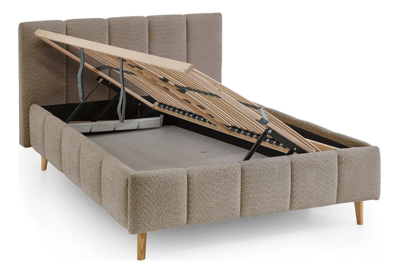 Polsterbett Alva mit Bettkasten und Federholzrahmen in Cappuccino – Ansicht 44