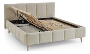 Polsterbett Alva mit Bettkasten und Federholzrahmen in Creme – Ansicht 45