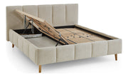 Polsterbett Alva mit Bettkasten und Federholzrahmen in Creme – Ansicht 46