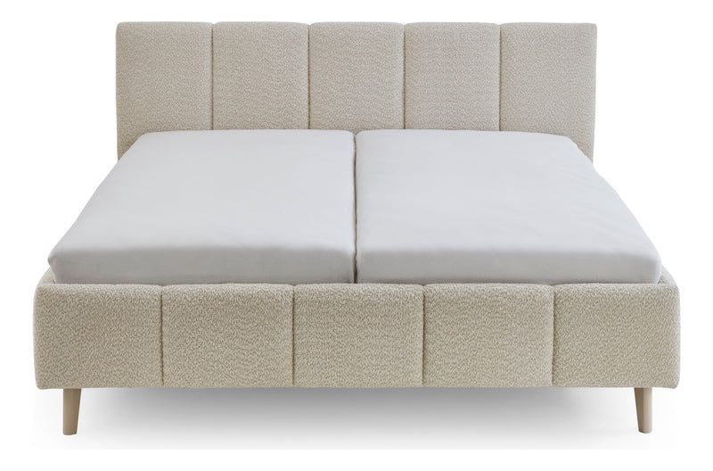 Polsterbett Alva mit Bettkasten und Federholzrahmen in Creme – Ansicht 7