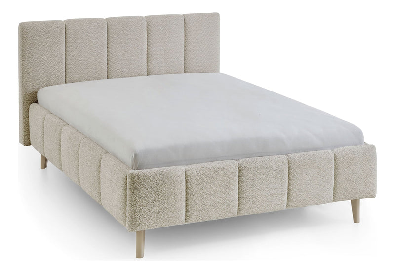 Polsterbett Alva mit Bettkasten und Federholzrahmen in Creme – Ansicht 9