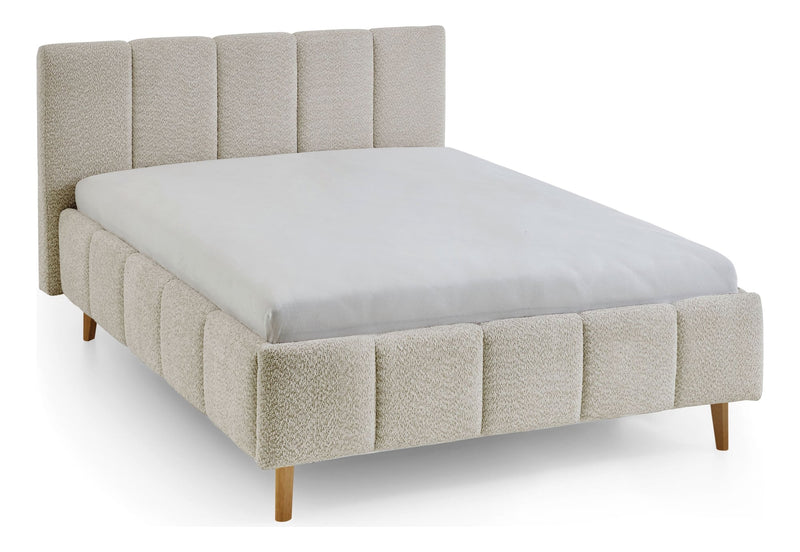 Polsterbett Alva mit Bettkasten und Federholzrahmen in Creme – Ansicht 10