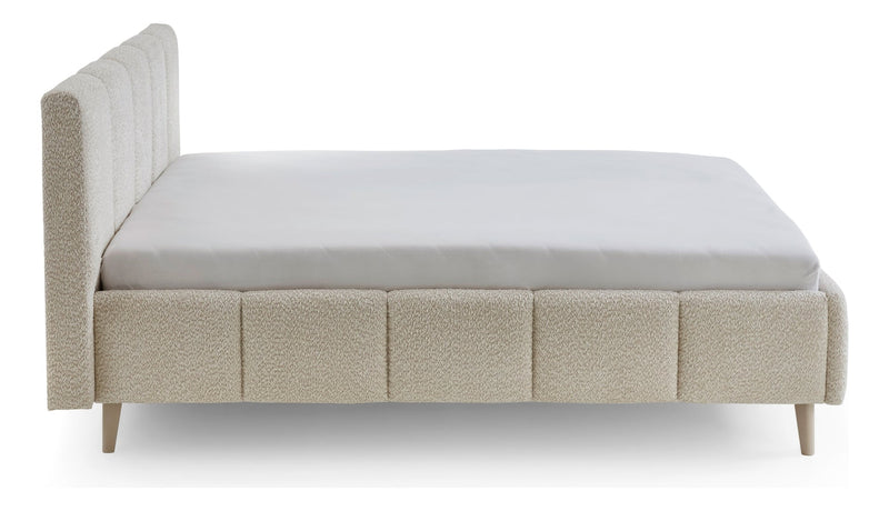 Polsterbett Alva mit Bettkasten und Federholzrahmen in Creme – Ansicht 17