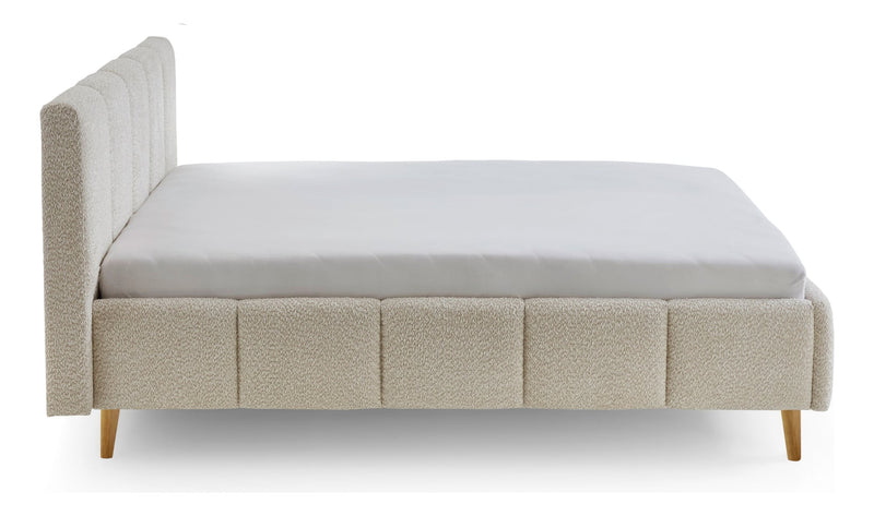 Polsterbett Alva mit Bettkasten und Federholzrahmen in Creme – Ansicht 18