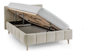 Polsterbett Alva mit Bettkasten und Federholzrahmen in Creme – Ansicht 21