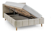 Polsterbett Alva mit Bettkasten und Federholzrahmen in Creme – Ansicht 22