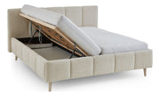 Polsterbett Alva mit Bettkasten und Federholzrahmen in Creme – Ansicht 23