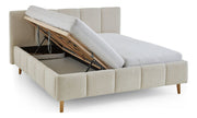 Polsterbett Alva mit Bettkasten und Federholzrahmen in Creme – Ansicht 24