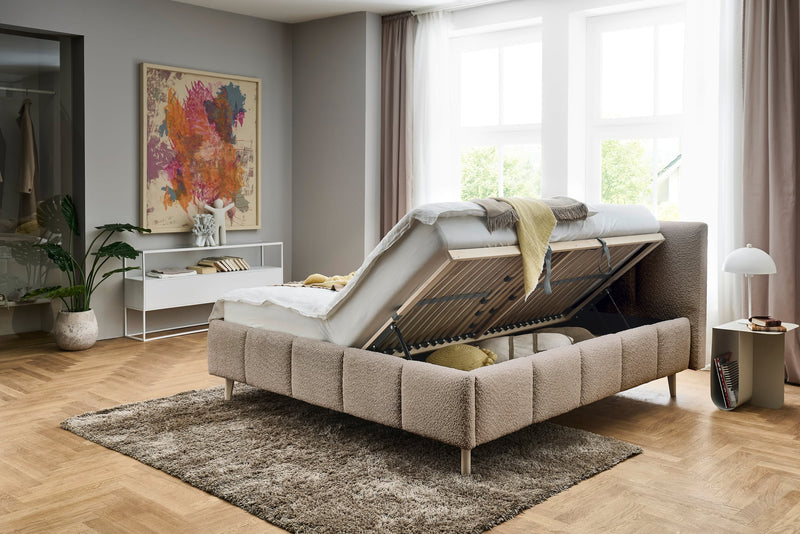 Polsterbett Alva mit Bettkasten und Federholzrahmen in Cappuccino – Ansicht 23