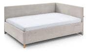 Jugendbett Cool mit Rückenteil und USB-Anschluss, Polsterbett in Cremeweiß – Ansicht 4
