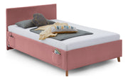 Jugendbett Cool mit Bettkasten und USB-Anschluss, Polsterbett in Rosé – Ansicht 6