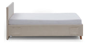 Jugendbett Cool mit Bettkasten und USB-Anschluss, Polsterbett in Cremeweiß – Ansicht 7