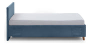 Jugendbett Cool mit Bettkasten und USB-Anschluss, Polsterbett in Blau – Ansicht 4