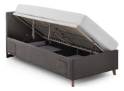 Jugendbett Cool mit Bettkasten und USB-Anschluss, Polsterbett in Anthrazit – Ansicht 9