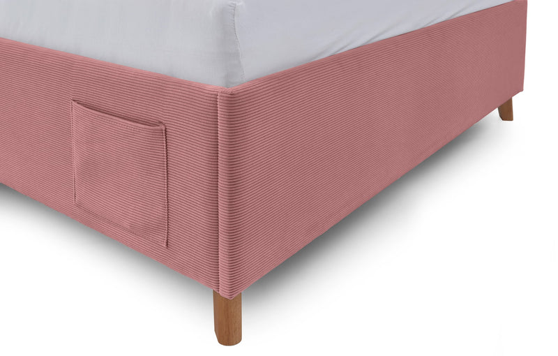 Jugendbett Cool mit Bettkasten und USB-Anschluss, Polsterbett in Rosé – Ansicht 14