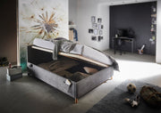 Jugendbett Cool mit Bettkasten und USB-Anschluss, Polsterbett in Anthrazit – Ansicht 14