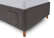 Jugendbett Cool mit Bettkasten und USB-Anschluss, Polsterbett in Anthrazit – Ansicht 15