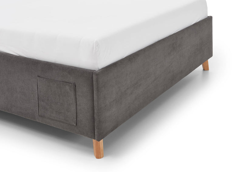 Jugendbett Cool mit Bettkasten und USB-Anschluss, Polsterbett in Anthrazit – Ansicht 16