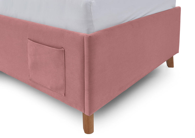 Jugendbett Cool mit Bettkasten und USB-Anschluss, Polsterbett in Rosé – Ansicht 17