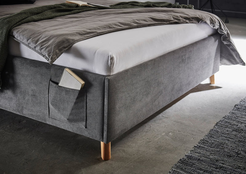Jugendbett Cool mit Bettkasten und USB-Anschluss, Polsterbett in Anthrazit – Ansicht 18