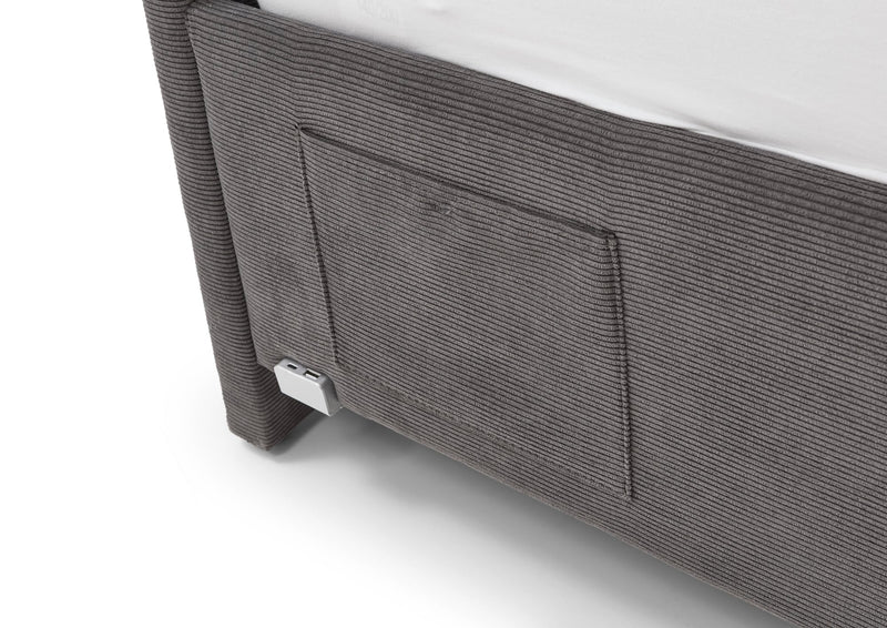 Jugendbett Cool mit Bettkasten und USB-Anschluss, Polsterbett in Anthrazit – Ansicht 23