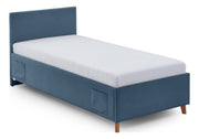 Jugendbett Cool mit Bettkasten und USB-Anschluss, Polsterbett in Blau – Ansicht 2