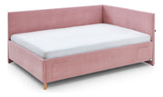 Jugendbett Cool mit Bettkasten & Rückenteil, Polsterbett mit USB in Rosé – Ansicht 4