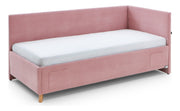 Jugendbett Cool mit Bettkasten & Rückenteil, Polsterbett mit USB in Rosé – Ansicht 5