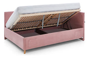 Jugendbett Cool mit Bettkasten & Rückenteil, Polsterbett mit USB in Rosé – Ansicht 10