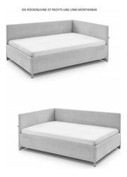 Jugendbett Cool mit Bettkasten & Rückenteil, Polsterbett mit USB – Ansicht 2