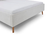Polsterbett Paulo mit gestepptem Kopfteil und Biese in Beige – Ansicht 15