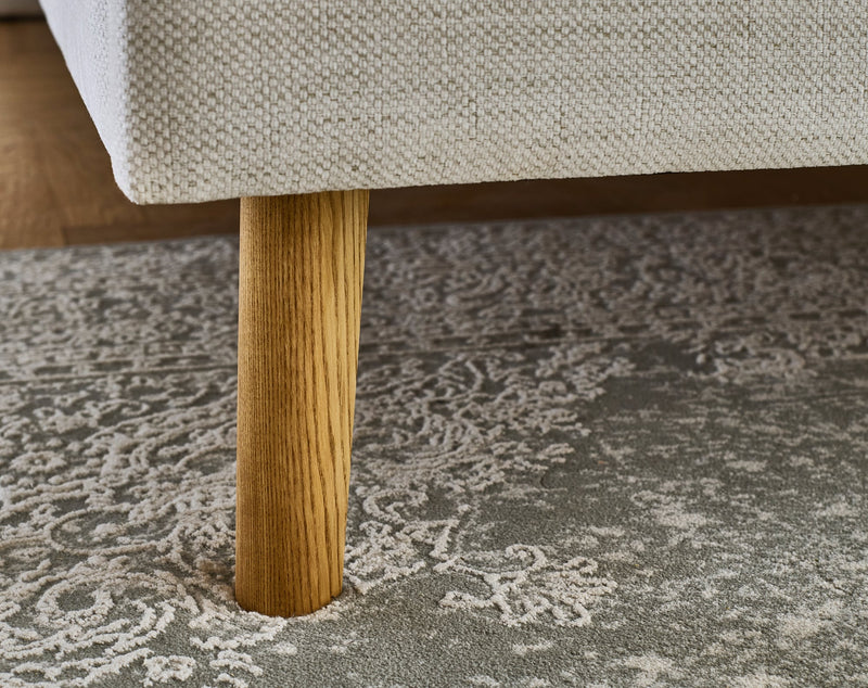 Polsterbett Paulo mit gestepptem Kopfteil und Biese in Beige – Ansicht 17