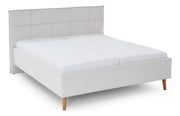 Polsterbett Paulo mit Bettkasten und gestepptem Kopfteil in Beige – Ansicht 8