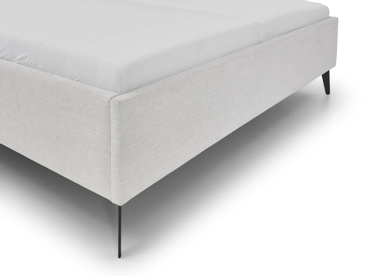 Polsterbett Paulo mit Bettkasten und gestepptem Kopfteil in Beige – Ansicht 20