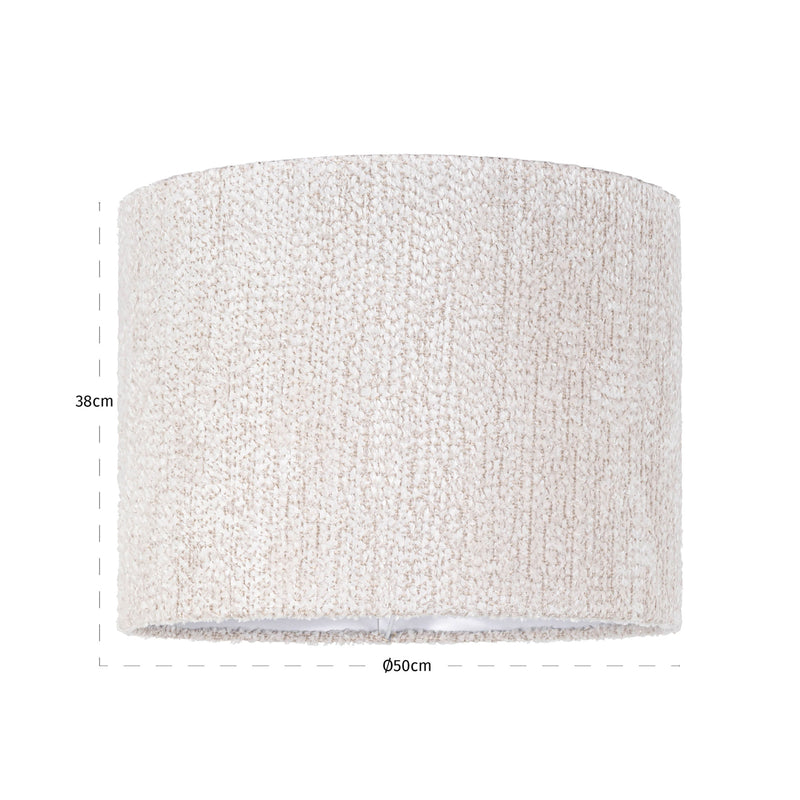 Lampenschirm rund aus Stoff, Ø 40 oder 50 cm, in Mokka, Beige oder Creme – Richmond